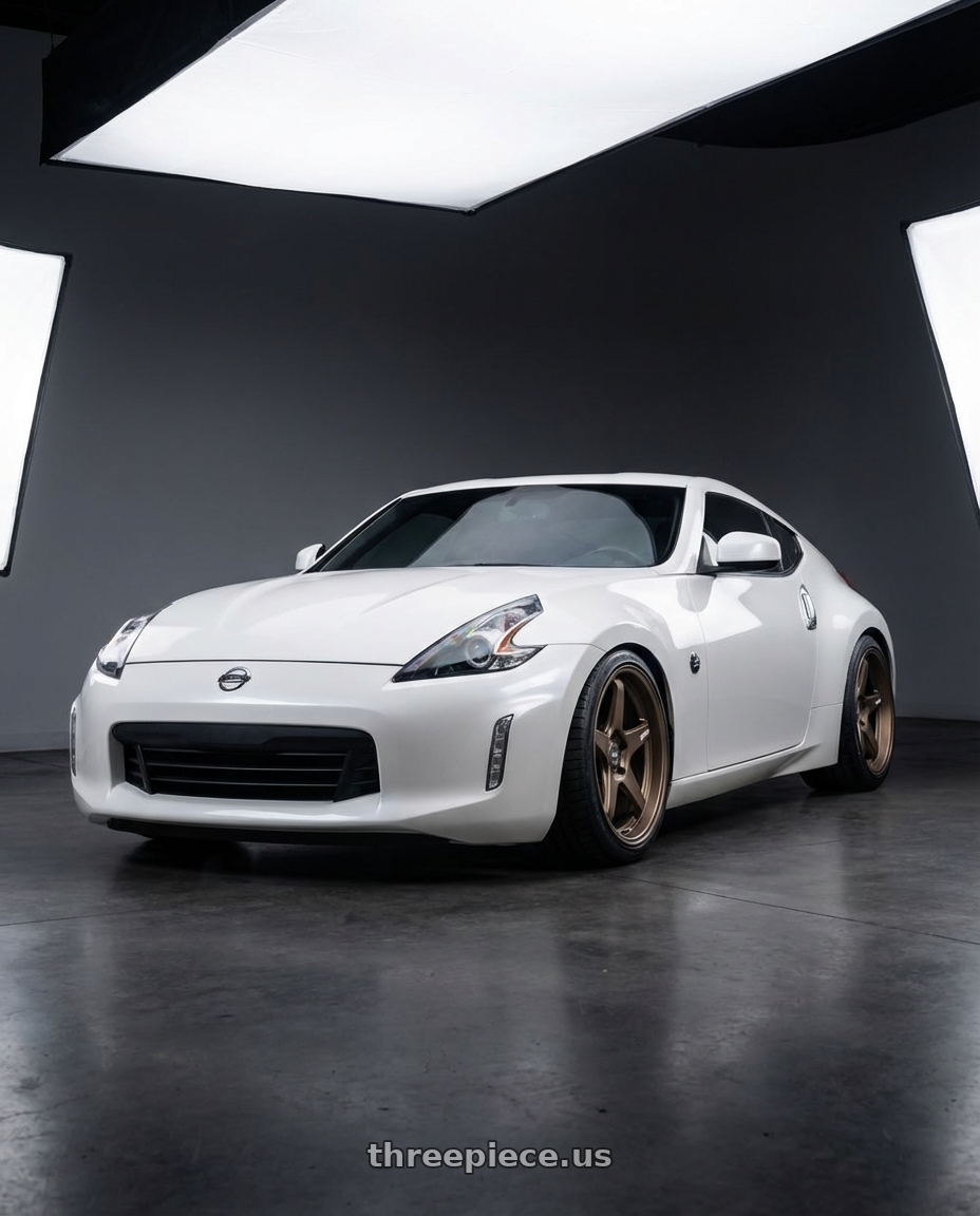 2019 Nissan 370Z with ESR Wheels APEX SERIES AP5 5x114.3 19x9.5 +22 Matte Bronze wheels