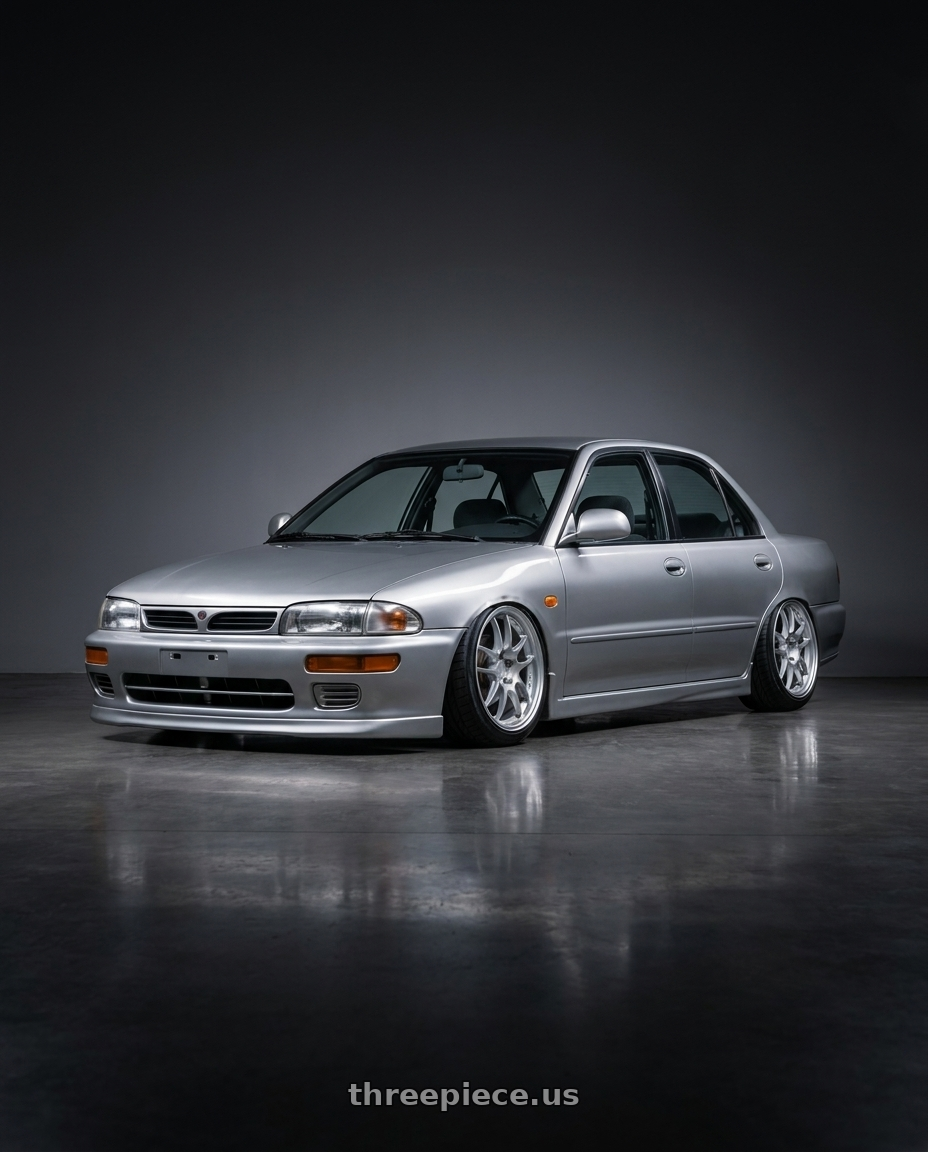 1994 Yulon arex with Enkei PF01 4x100 15x7+35 Silver wheels
