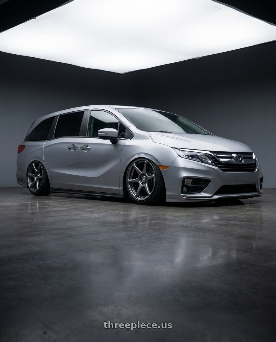 2018 Honda Odyssey EX-L in with Kansei K11G Tandem 5X120 18x9 35 Gunmetal wheels