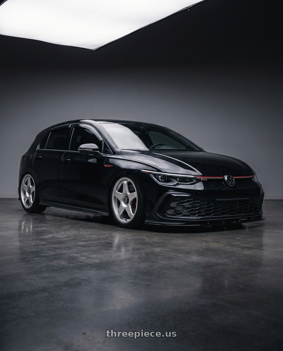 2024 Volkswagen Golf GTI performance with fifteen52 CHICANE 5x108 / 5x112 18x8.5 +45 SPEED SILVER (GLOSS SILVER) wheels