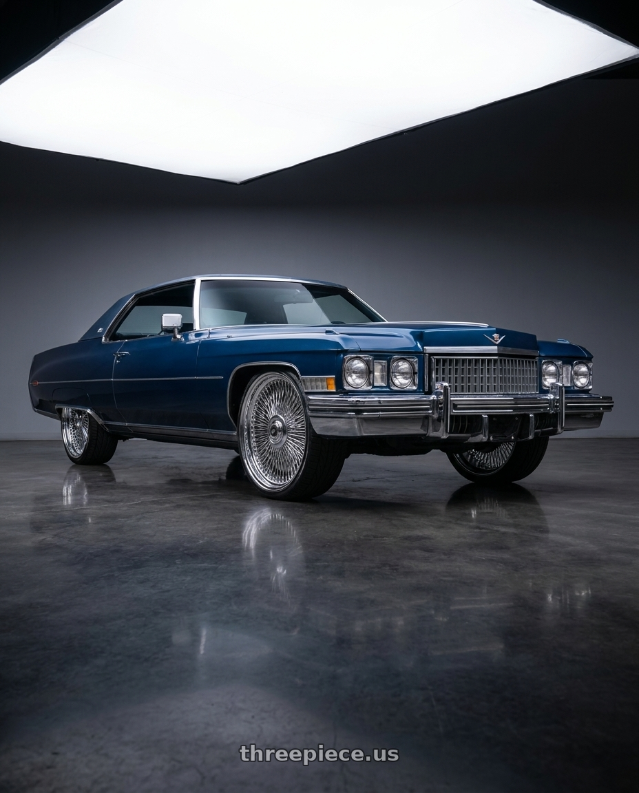 1973 Coupe Deville  with Amani AMA-603 5x120/5x127 26x10 +5 Chrome wheels
