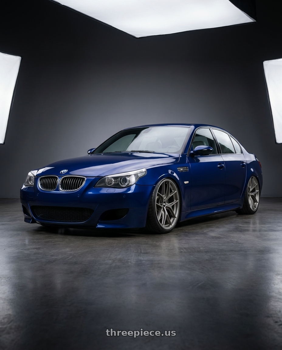 2010 BMW M5 E60 with BBS CC-R 5x120 19x9.0+26 Satin Platinum wheels