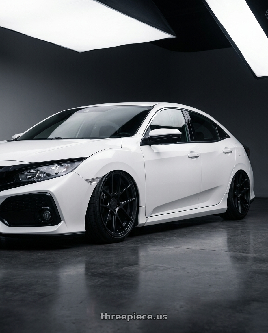 2024 Honda Civic with Avant Garde Wheels M510 5X114.3 19x9.5 +40 Matte Black wheels