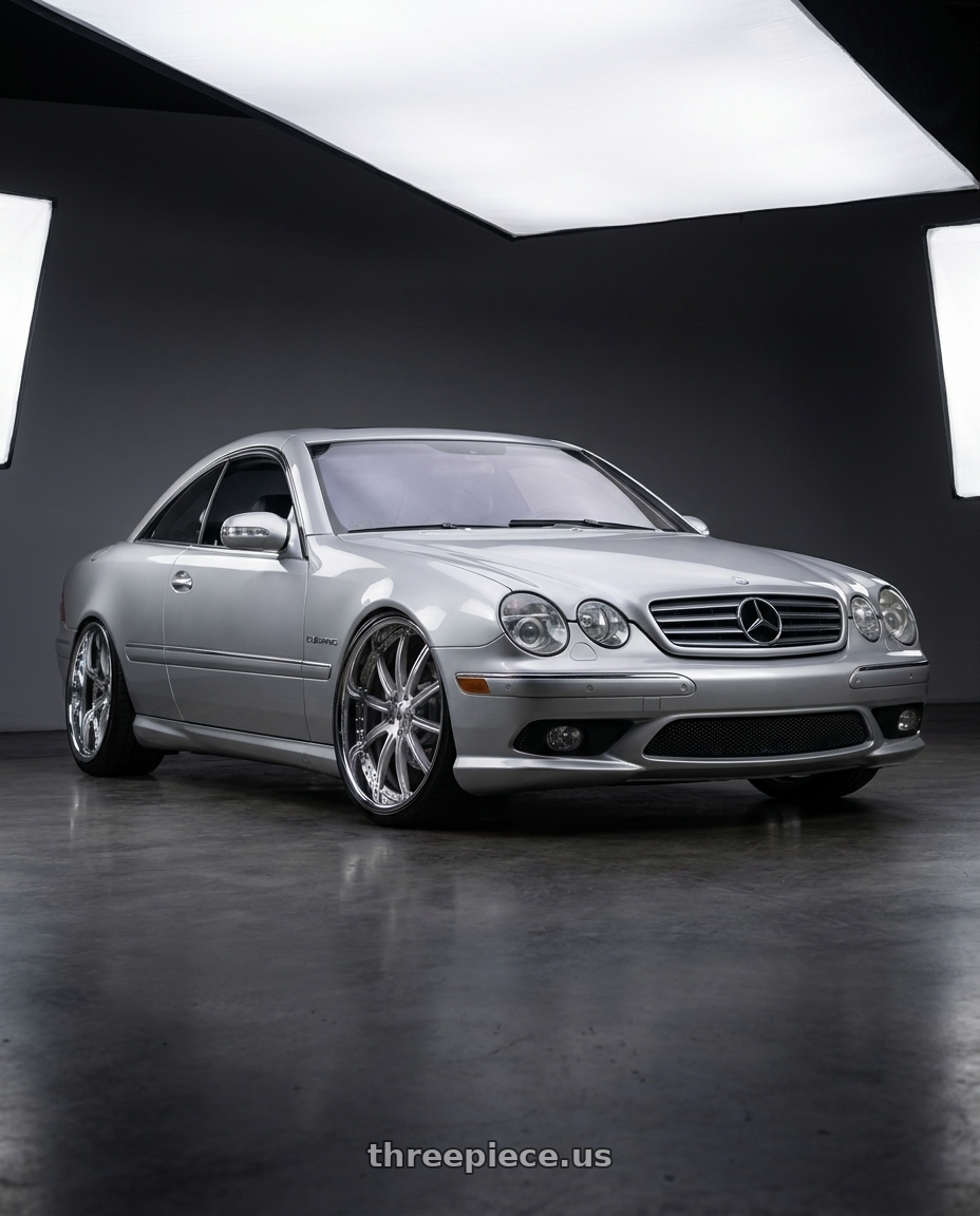 2005 Mercedes CL65 AMG with Asanti Forged AF130 5x120.65 22x11.5 -6 Chrome & Brushed wheels