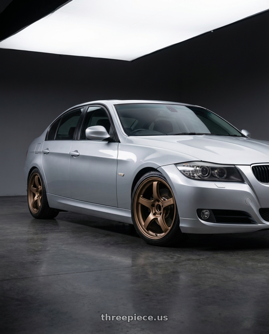 2012 BMW 3 Series E92 with Gram Lights 57CR 5x120 18x9.5+38 Bronze II wheels