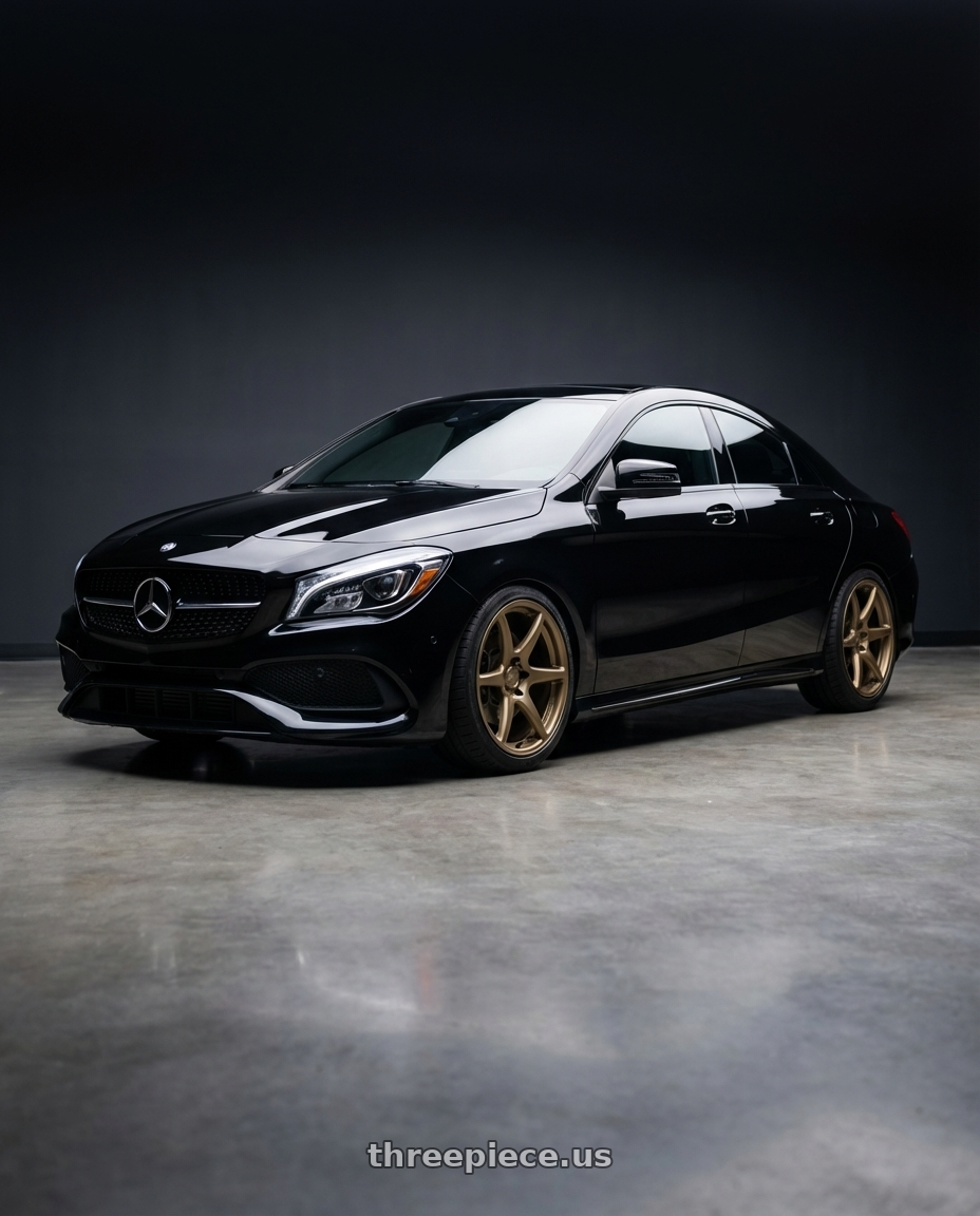 2018 Mercedes-Benz CLA C117 with Kansei K11B Tandem 5X112 19x9.5 22 Bronze wheels