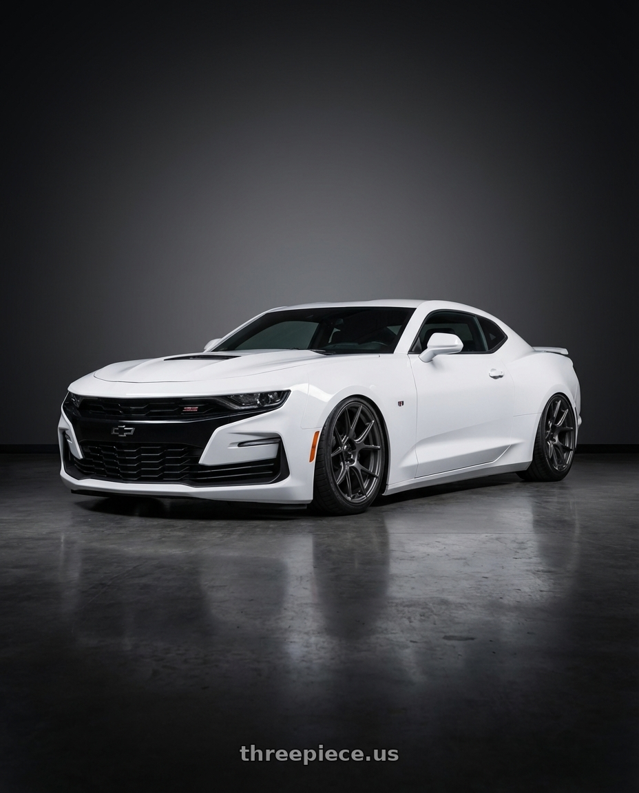 2022 Chevrolet Camaro with Konig Ampliform 5x120 20x8.5+45 Dark Metallic Graphite wheels