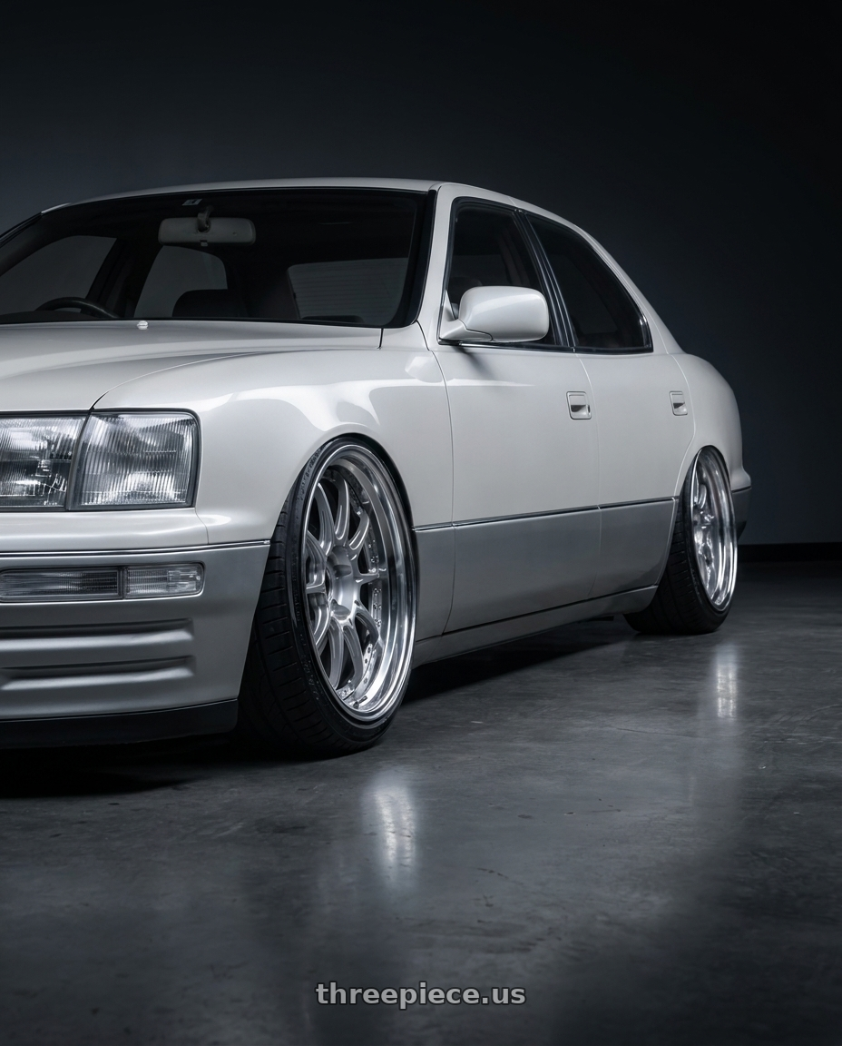 1990 Toyota Celsior with SSR Professor SP5 5X100 18X9.5+-13 HP Disk High Bright Silver wheels