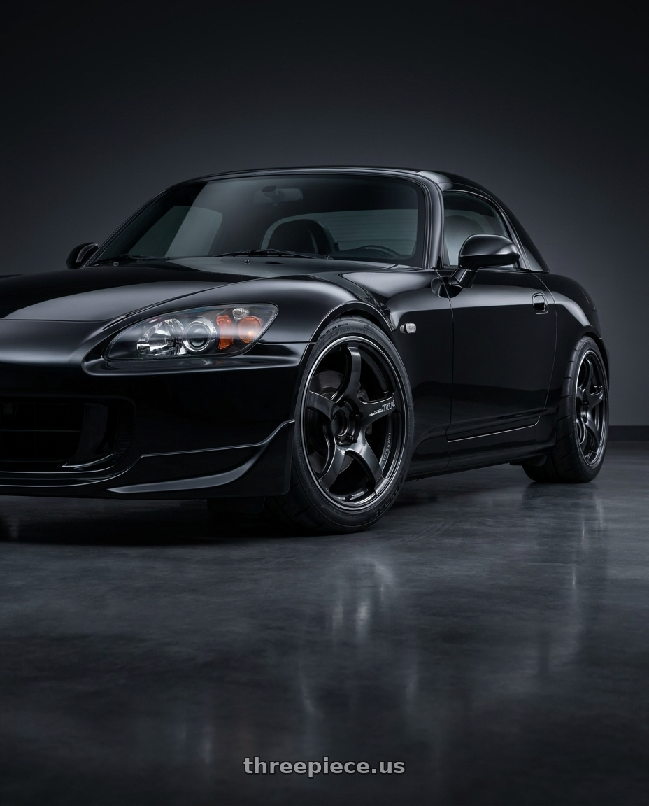2000 honda s2000 with Advan Racing TC4 5x114.3 17x8.0 +45 BLACK GUNMETALLIC & RING wheels