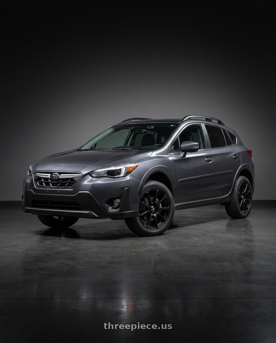 2021 Subaru Crosstrek Limited with Enkei EDR9 5x100/114.3 18x7.5+45 Black wheels