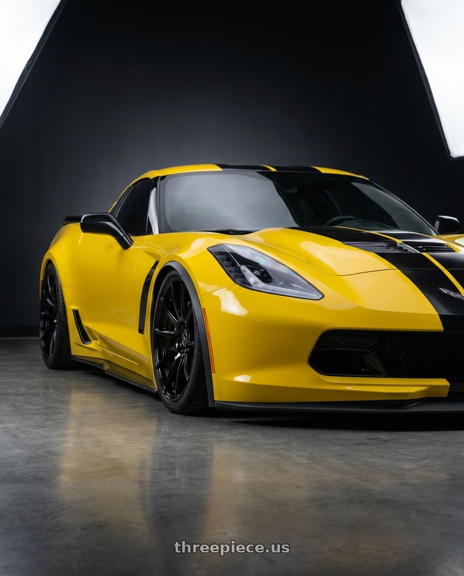 2018 Chevrolet Corvette C7 with Forgestar CF10 5x120.65 19x10 +30 Gloss Black wheels