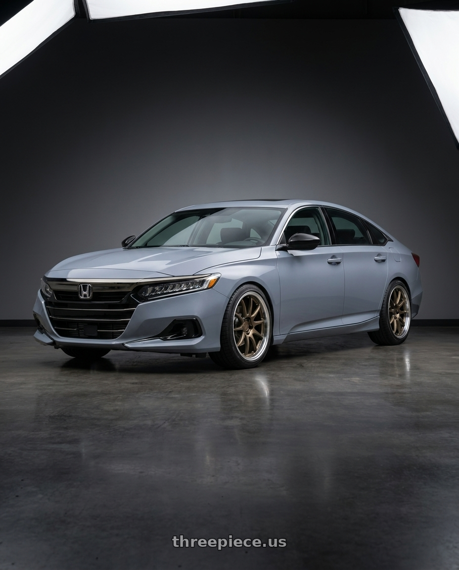 2021 Honda Accord EX-L with Aodhan DS02 5x114.3 18x9.5+30 Bronze w/Machined Lip wheels