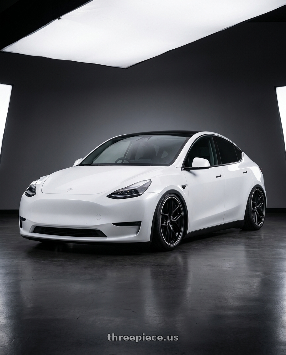 2024 Tesla Model Y with BBS CC-R 5x114.3 20x9.5+35 Satin Black wheels