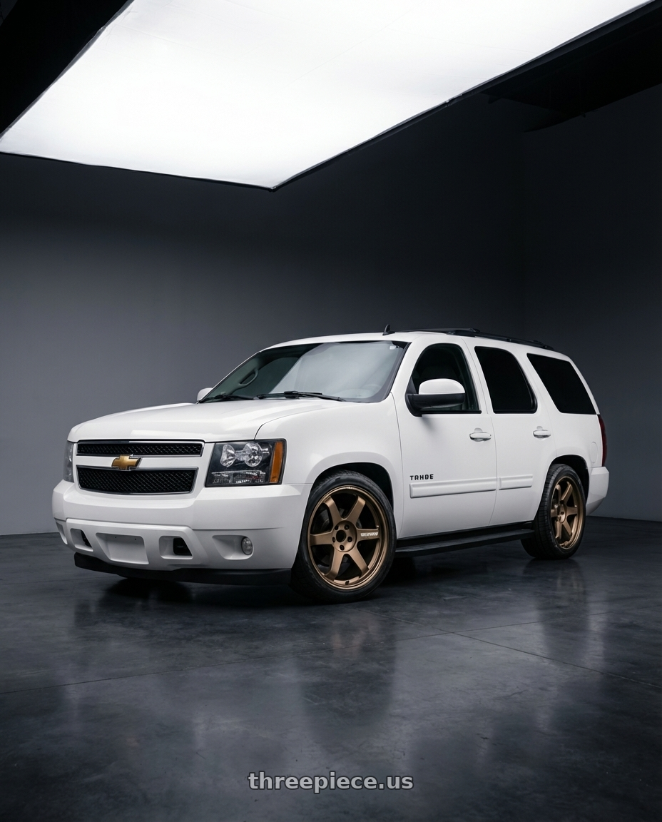 2011 Chevy Tahoe  with Volk Racing TE37 Ultra M Spec 5x112 19x9.5+23 19x10.5+35 Bronze Almite Toyota Supra MK5 Spec wheels