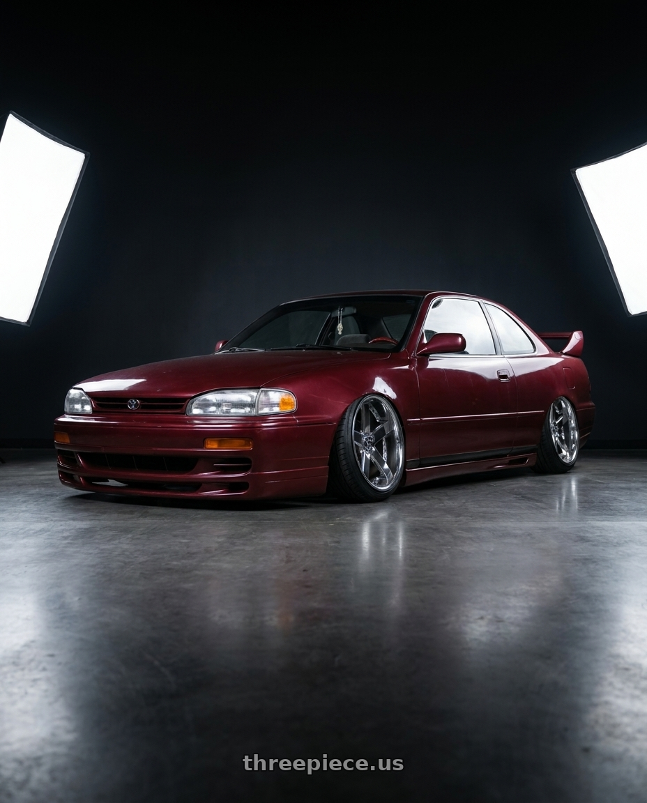 1995 Toyota Camry Coupe with DUB 1PC S115 BALLER 5X114.3 22X8.5 +38 CHROME PLATED wheels