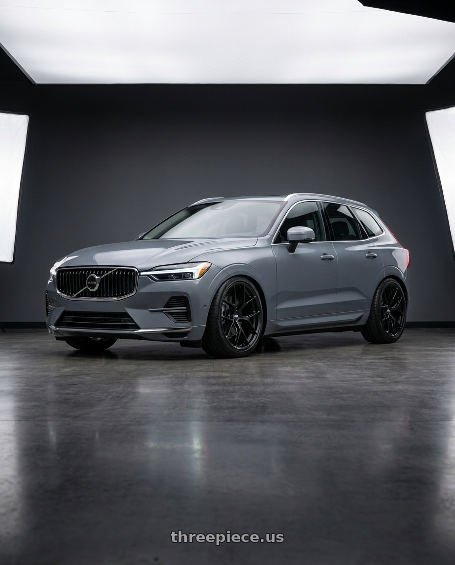 2024 Volvo xc60 alpine grey with BBS FI-R Evo 5x112 19x9.5+15 Satin Black wheels