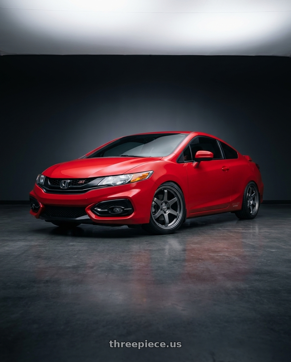 2015 Honda Civic Si with Kansei K11G Tandem 5x114.3 17x9 22 Gunmetal wheels