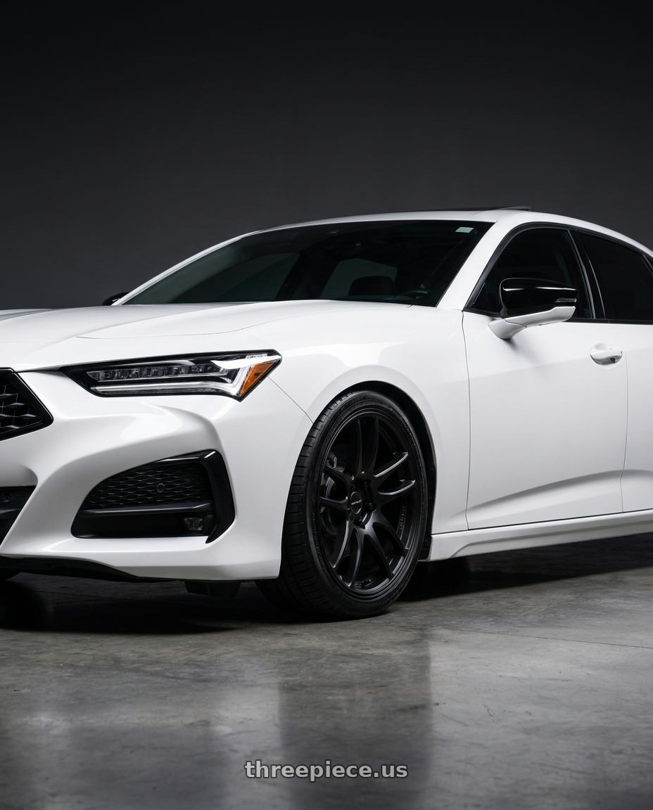 2022 Acura TLX 2 0T with Work Emotion Cr Kiwami 5x120 19x8.5 +35 Matte Black wheels