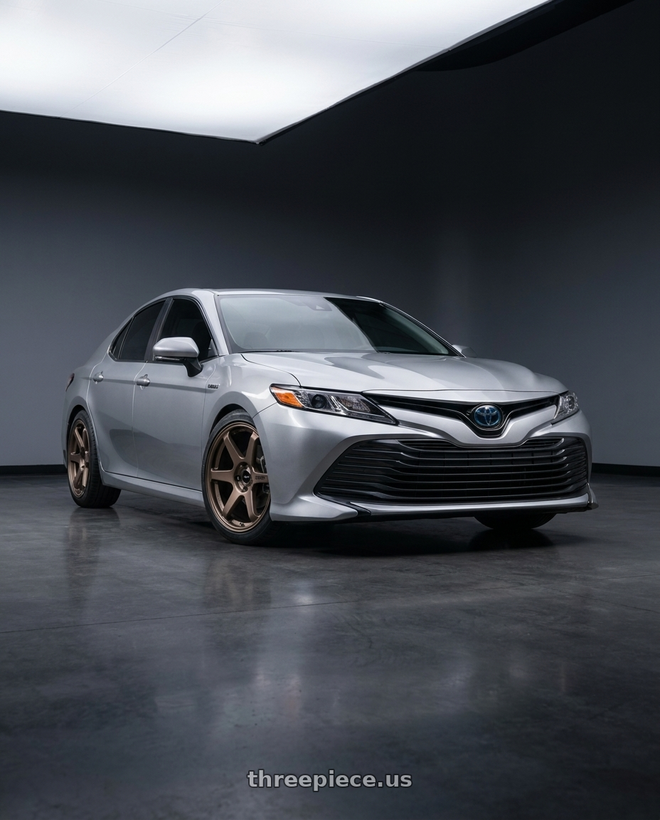 2021 Toyota Camry Hybrid LE with Enkei T6R 5x114.3 18x8.5+38 Matte Bronze wheels