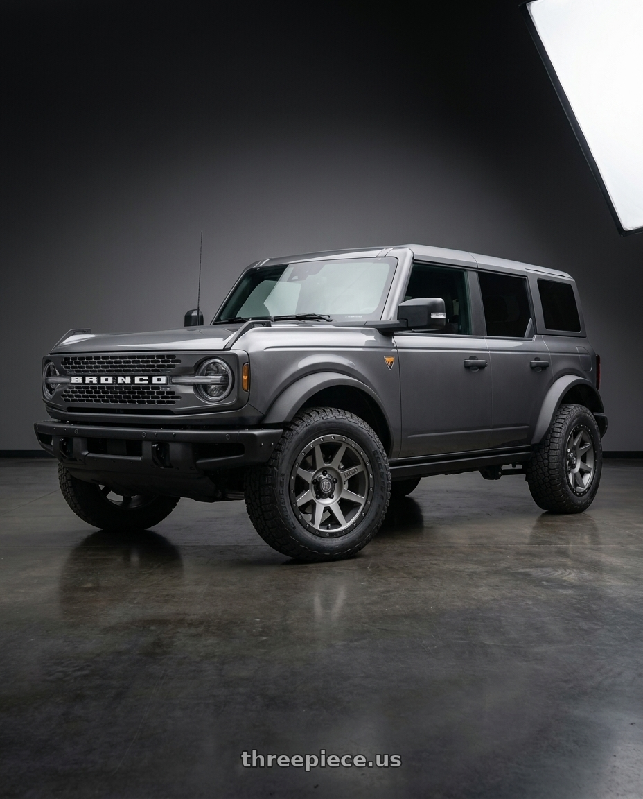 2023 Ford Bronco with Icon Alloys REBOUND 6x139.7 17X8.5+25 TITANIUM wheels