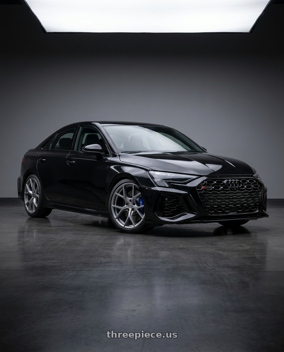 2022 Audi RS3 8Y with Aodhan AFF2 5x112 19x8.5+35 Matte Gray wheels