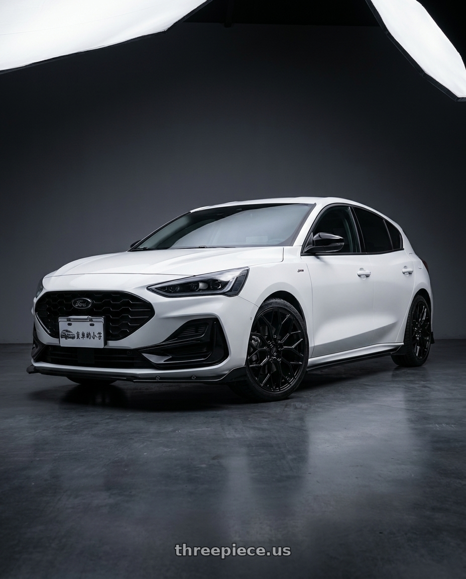 2023  focus vignale with DOLCE PERFORMANCE PISTA 5x114.3 18x8.5 +35 Gloss Black wheels