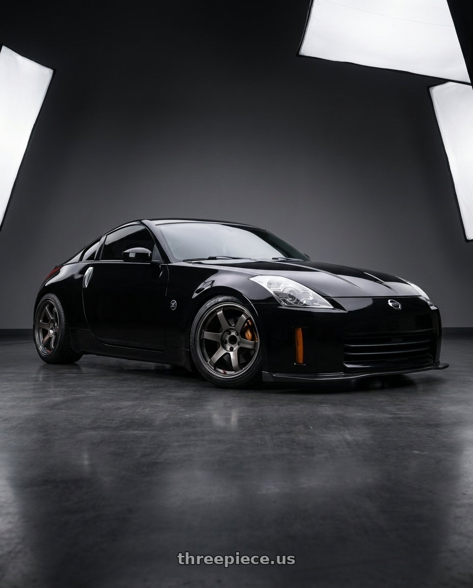 2006 Nissan 350Z with Volk Racing TE37 Saga SL 5x114.3 18x9.5+22 Pressed Graphite wheels
