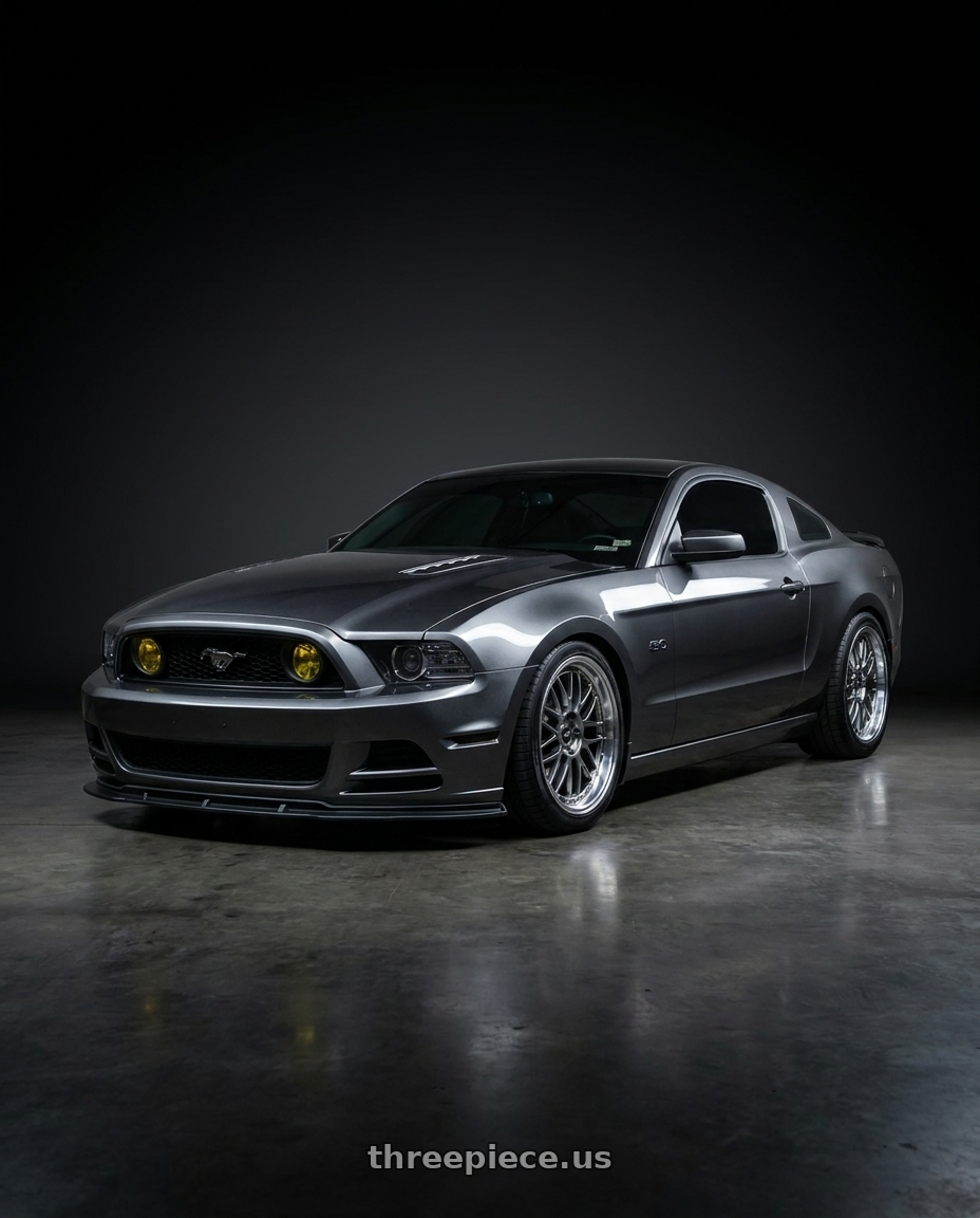 2014 Ford Mustang GT with MST Wheels LeMan 5x114.3 19x9.5 +35 Hyper Black w/Machined Lip wheels