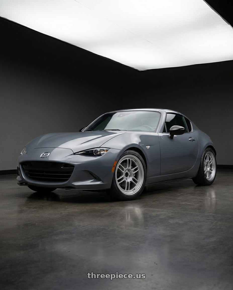 2022 Mazda MX-5 Miata Sport with Enkei RPF1 4x100 16x8+38 Silver wheels