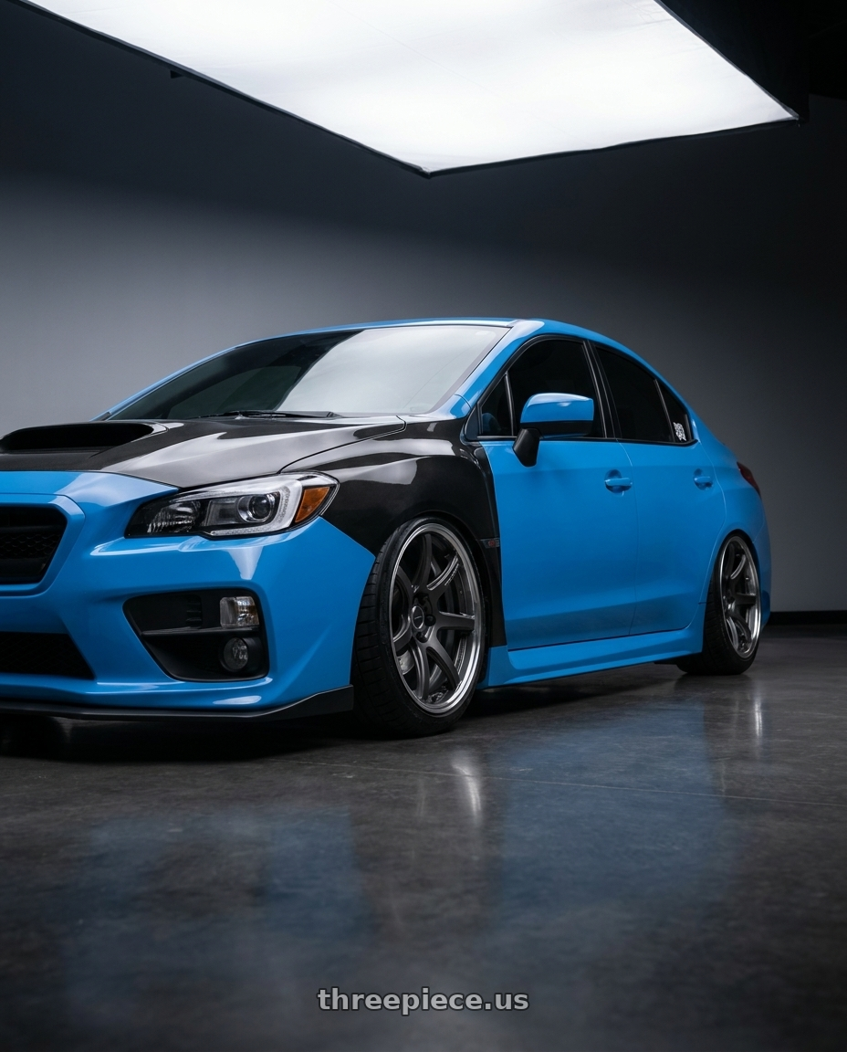 2015 subaru wrx with Work Emotion T7R 2P wheels