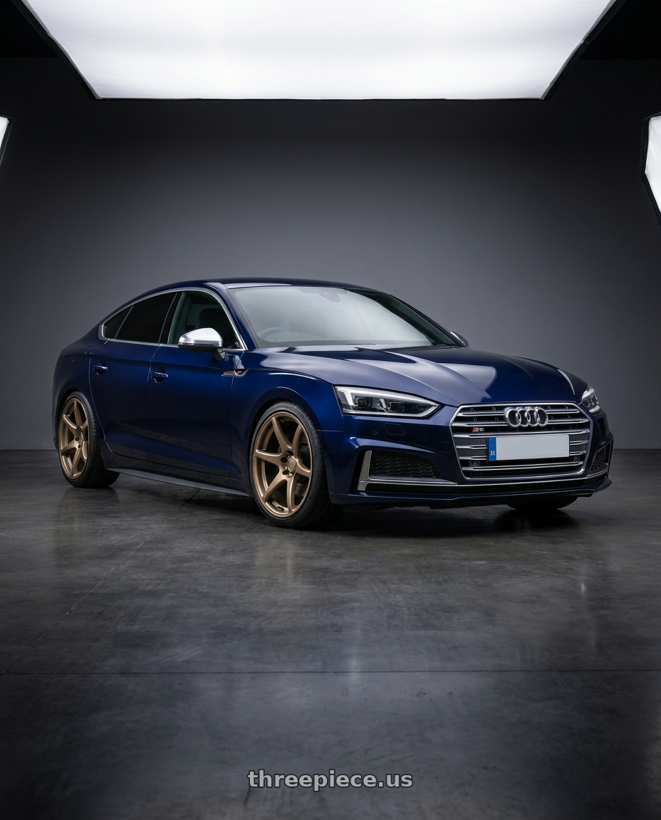 2014 Audi S5 B8 with Kansei K11B Tandem 5X112 19x9.5 22 Bronze wheels