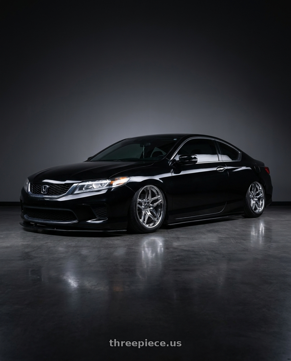 2015 accord lxs  with HERITAGE WHEEL EBISU MONOC 5x114.3 19x9.5 +38 CHROME wheels