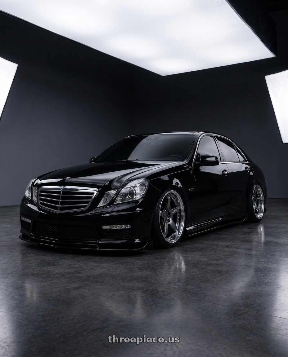 2012 Mercedes e350 with Advan Racing GT BEYOND 5x120 19x10.5 +34 MACHINING & HYPER PLATINUM BLACK wheels