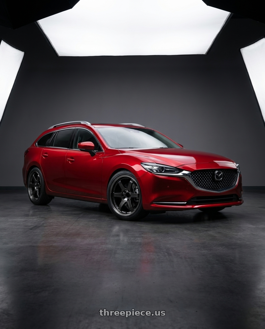 2019 mazda6 wagon  with Volk Racing TE37SL 5x114.3 19x10.5+12 Pressed Double Black wheels