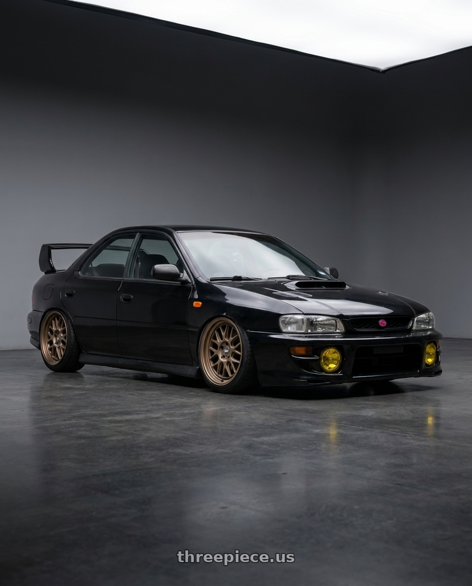 1998 Subaru Impreza GC8  with ESR Wheels CR SERIES CR01 5x100 18x8.5 +30 Matte Bronze wheels
