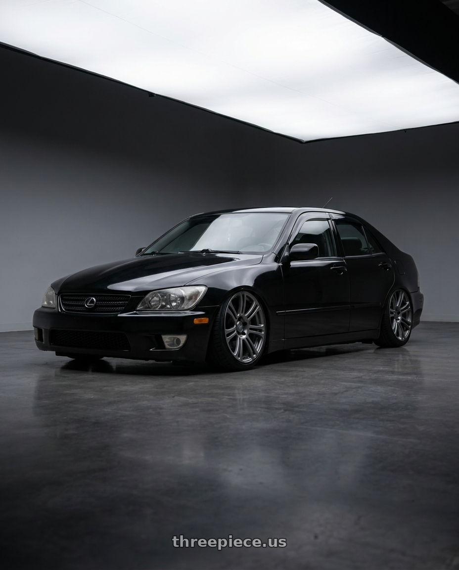 2004 Lexus IS300 Black with Kansei K16G Neo 5x114.3 18x9 22 Gunmetal wheels