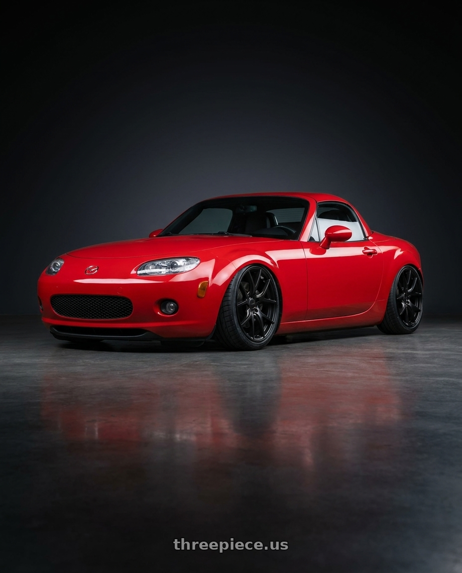 2012 Mazda MX-5 Miata NC with Ssr Gtv03 5x114.3 17x7+42  FLAT BLACK wheels