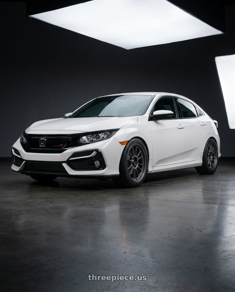 2021 Honda Civic Type R with Konig Hypergram 5x120 18x8.5+35 Matte Grey wheels