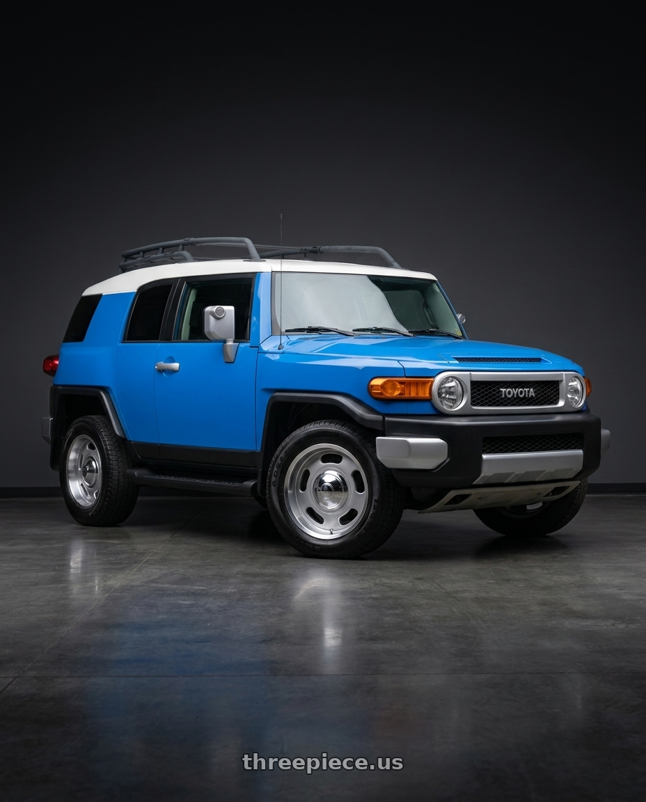 2007 Toyota FJ Cruiser with Cragar 380S 5x120.65/5x127 17x8 +0 Silver w/Mirror Machined Lip wheels