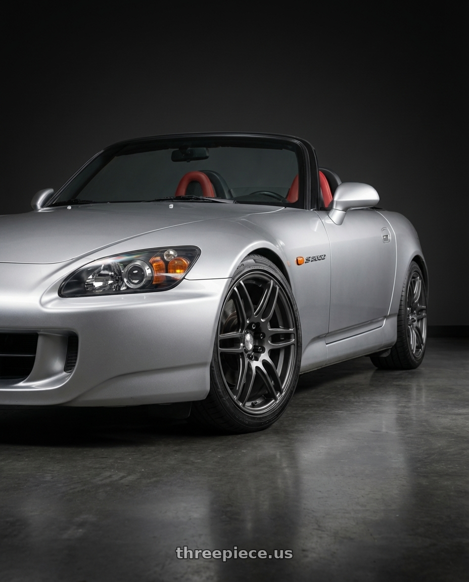 2009 Honda S2000 with Niche 1PC M105 NR6 5X114.3/5X120 17X7.5 +45 MATTE GUN METAL wheels