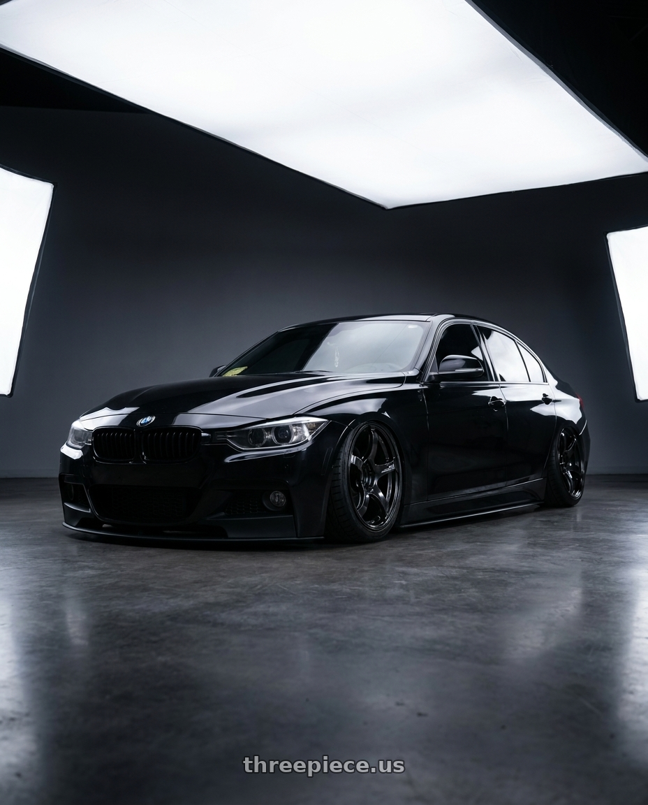 2016 BMW 328i xDrive with Advan Racing TC4 5x120 18x9.5 +38 BLACK GUNMETALLIC (NO RING) wheels