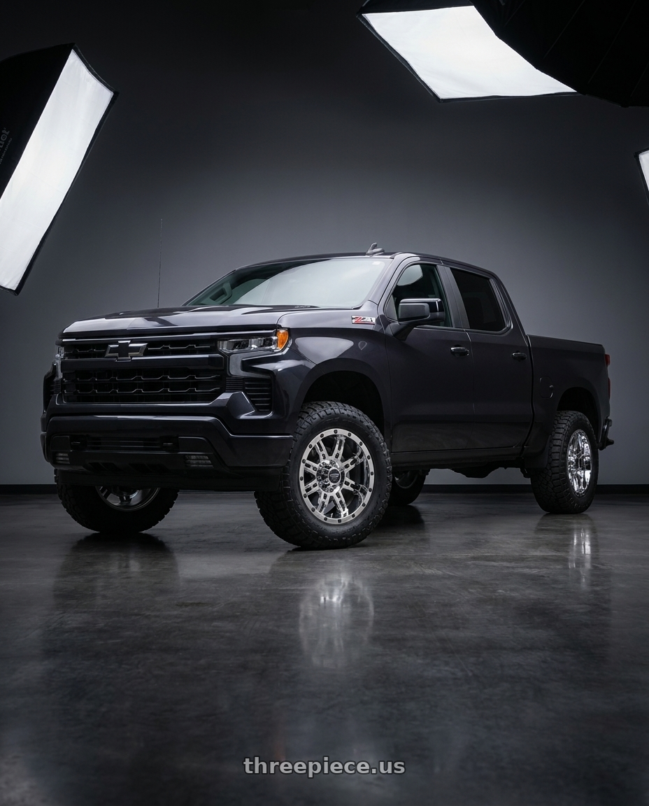 2023 Chevrolet Silverado 1500 with Pro Comp Alloys 031 6x139.7 20x9 0 CHROME wheels