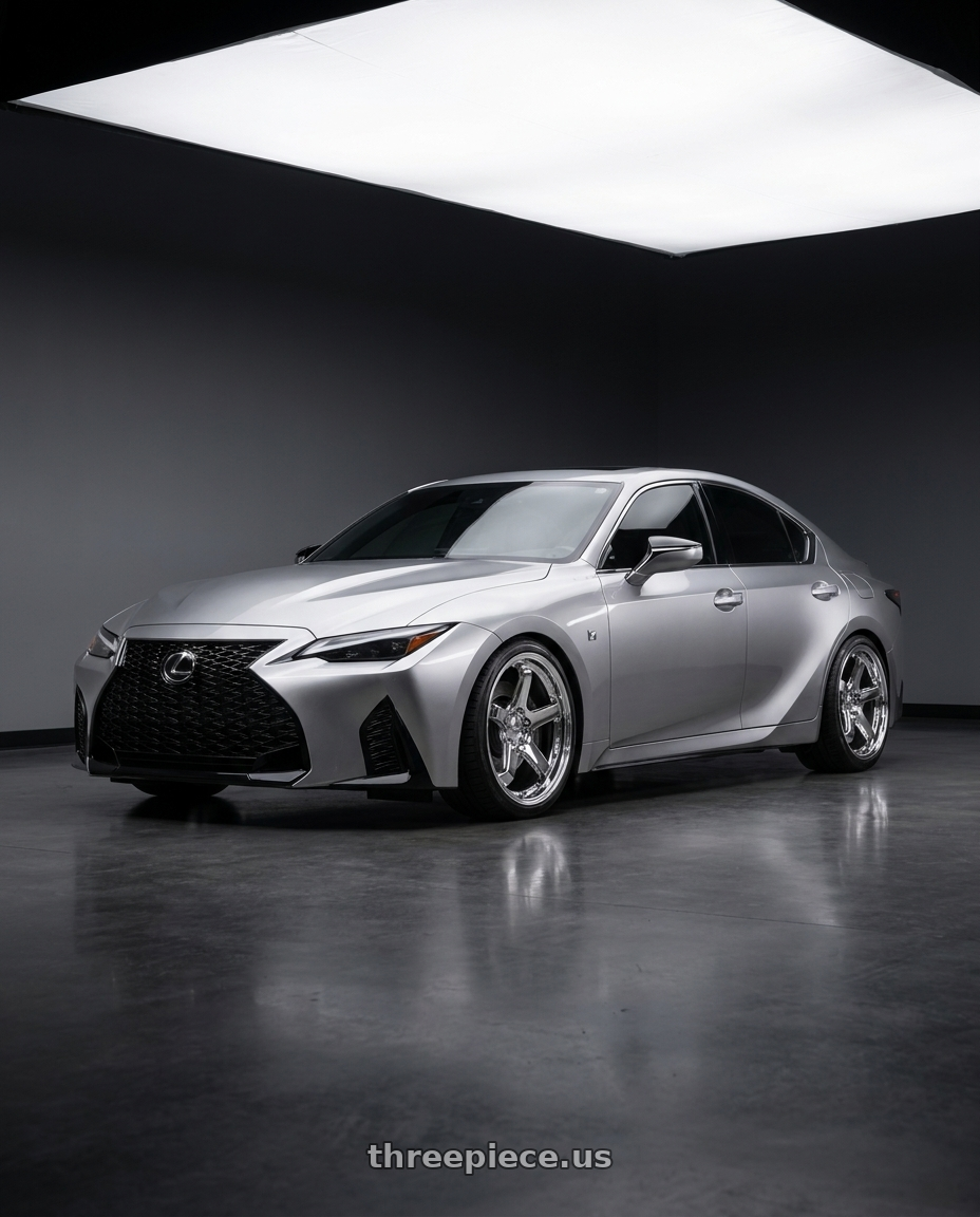 2024 lexus is350 f sport with KATANA RACING HR05 5x114.3 18x9.5 +38 Chrome wheels
