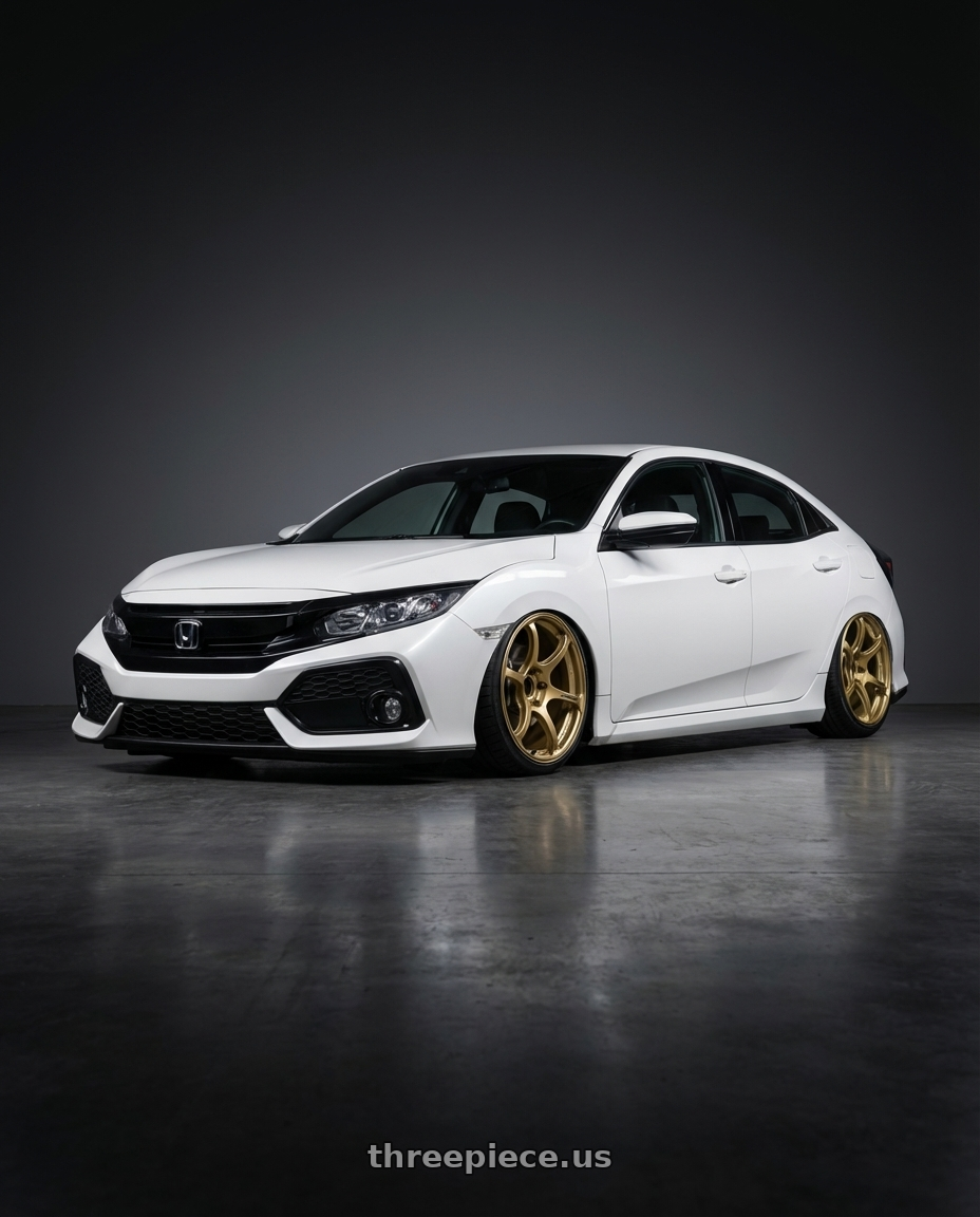 2024 Honda Civic with Advan RGIII 5x114.3 19x9.0+25 Gold wheels