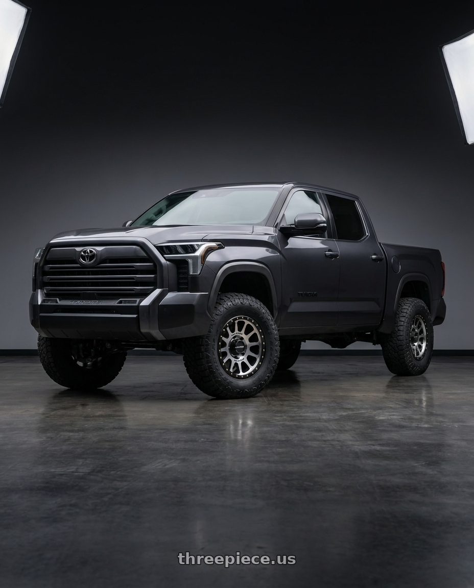 2026 Toyota tundra limited crewmax with Method Race Wheels 305MB NV 6x139.7 17x8.5 +0 MACHINED - MATTE BLACK LIP wheels