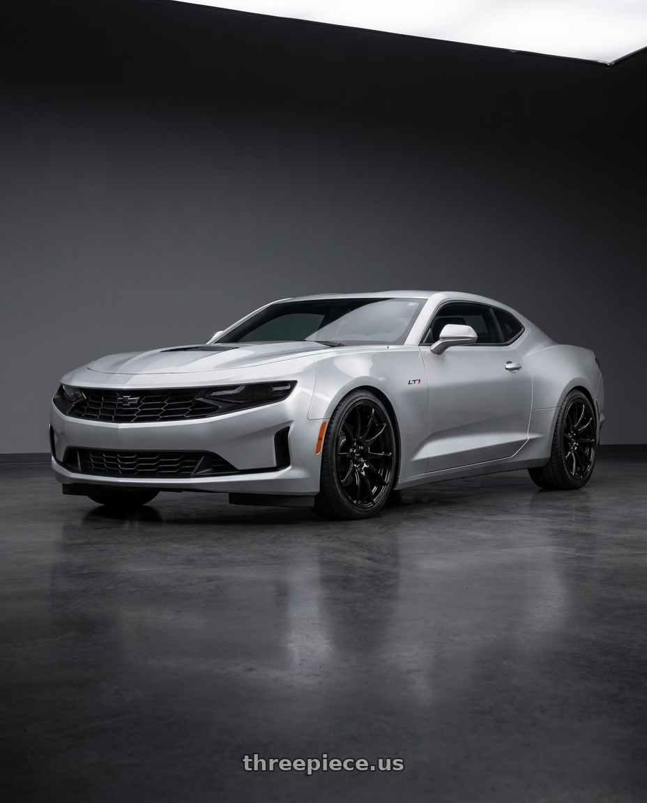 2023 Chevrolet Camaro with Vors TR4 5x120 20x9.5  +35 Gloss Black wheels