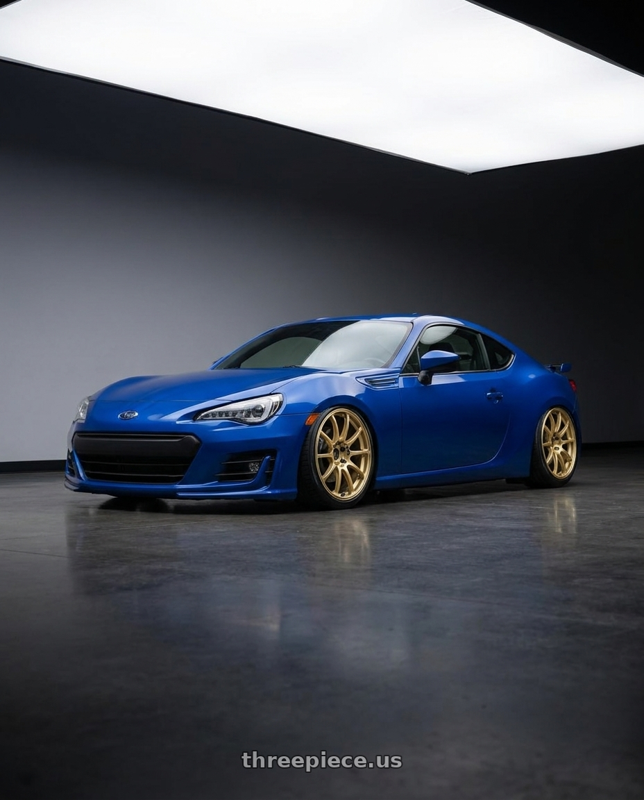 2017 Subaru BRZ with Advan RCIII 5x100 17x7.5+48 Gold wheels