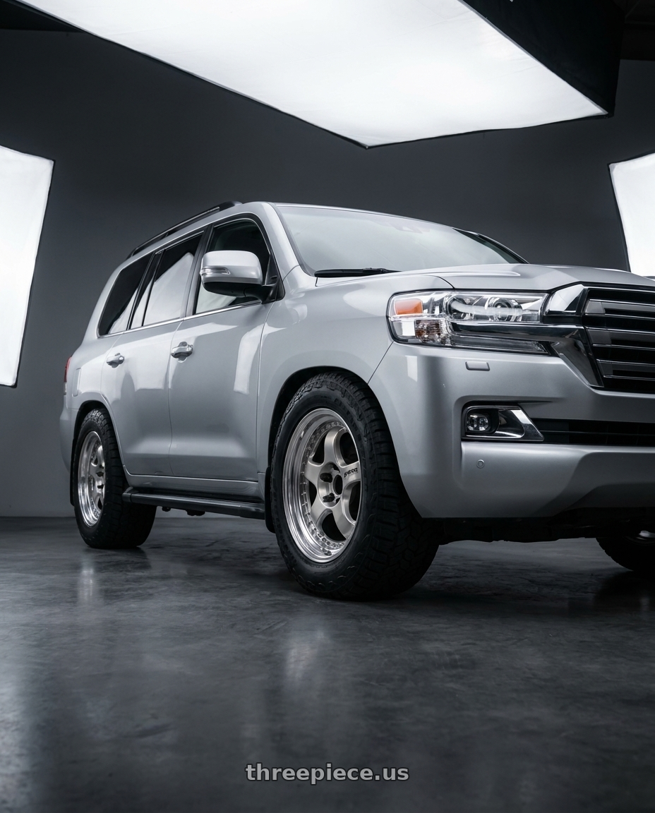 2017 Toyota Landcruiser 200 with Work Meister S1 3P 4x114.3 18x10.5-28 L Disk Bright Buff Finish wheels