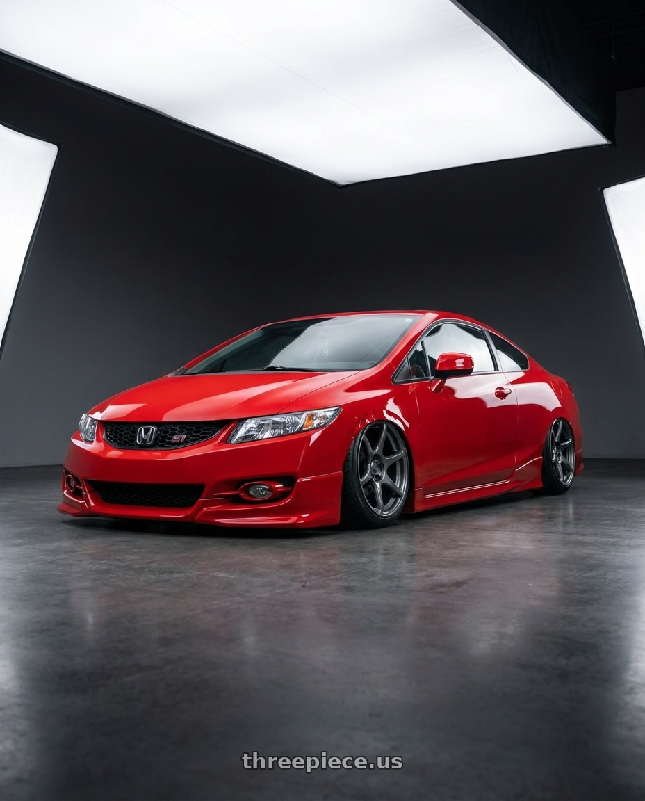 2011 Honda Civic Si with Kansei K11G Tandem 5x114.3 17x9 35 Gunmetal wheels