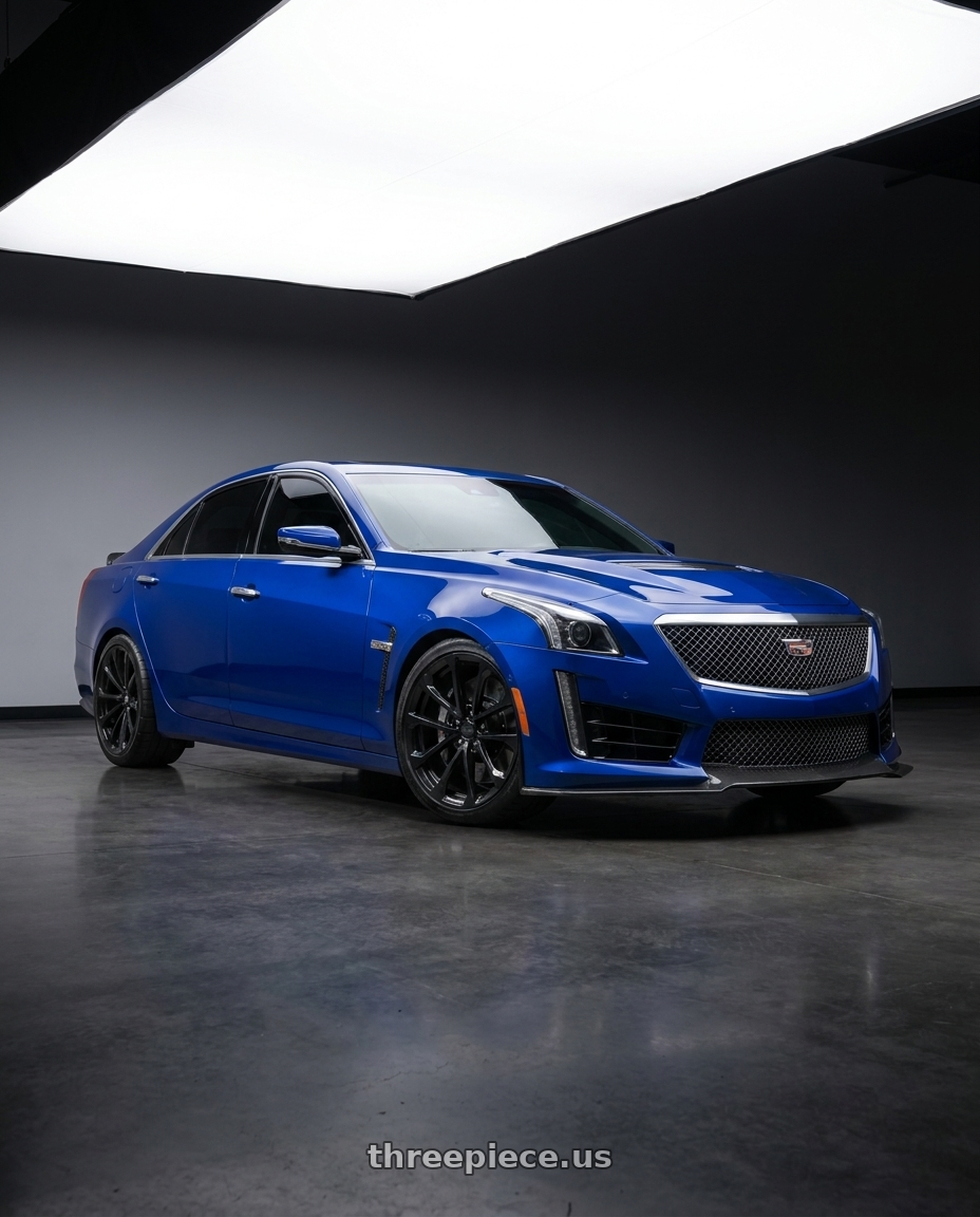 2019 cadillac cts-v with Avant Garde Wheels M580R 5X112 19x9.5 +45 Gloss Black wheels